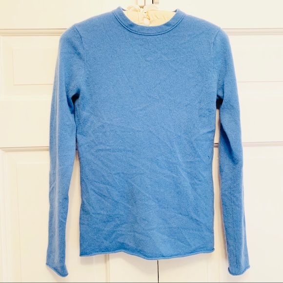 J. Crew Sweaters - J. Crew 100% Italian Cashmere Blue Sweater Size S